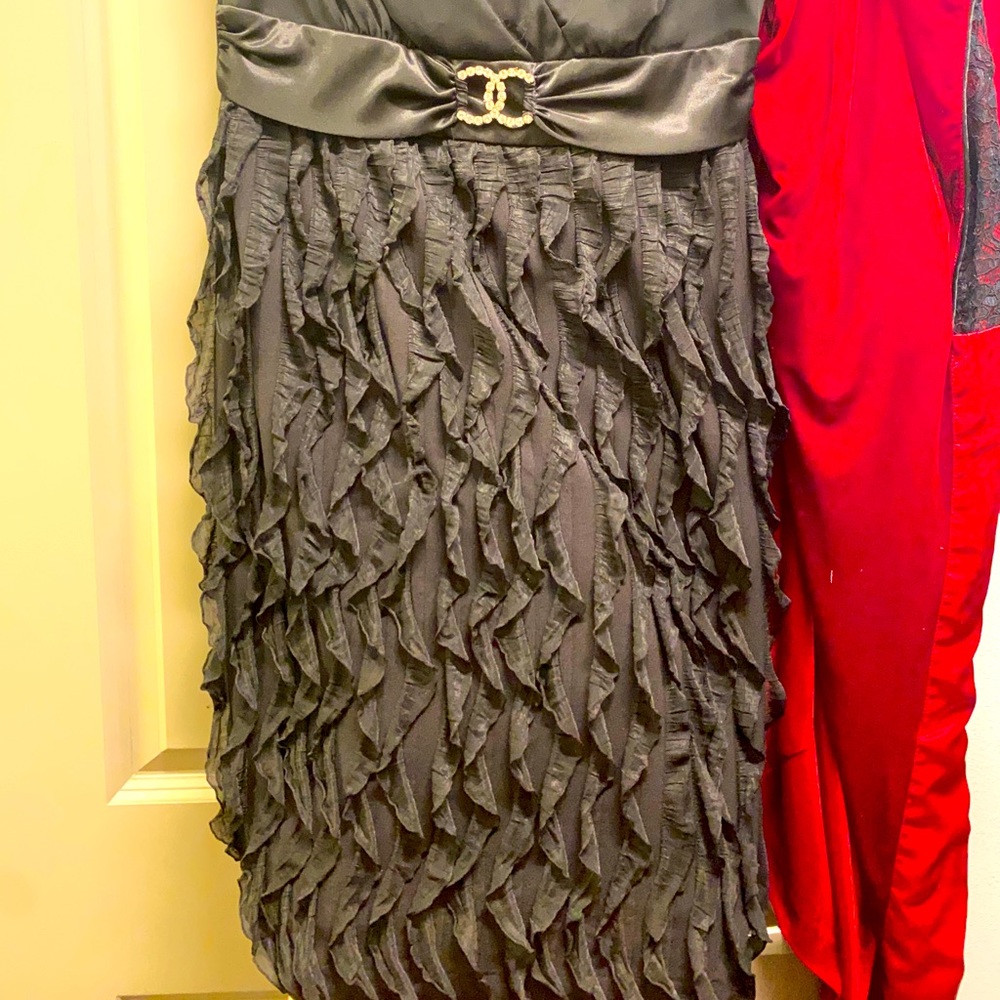 Party dress ready for dance or an evening sitting at holiday dinner ..